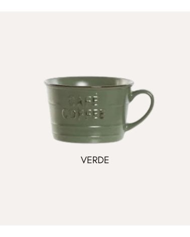 Taza Mug Jumbo con Acabado Rústico de Porcelana