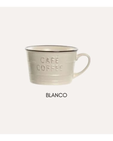 Taza Mug Jumbo con Acabado Rústico de Porcelana