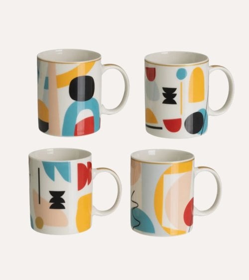 Taza Mug Arte Abstracto de Cerámica