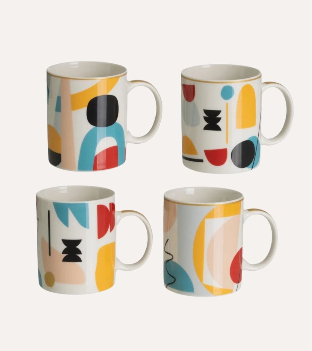 Taza Mug Arte Abstracto de Cerámica