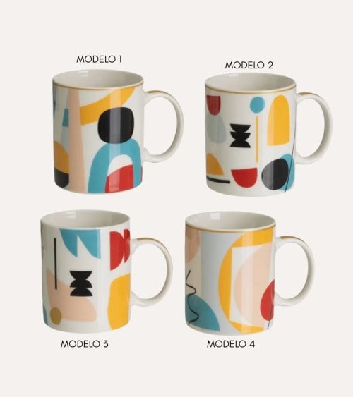 Taza Mug Arte Abstracto de Cerámica