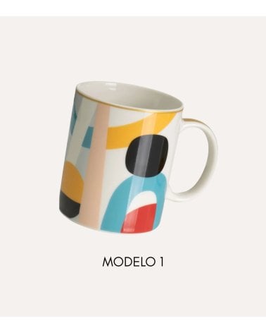 Taza Mug Arte Abstracto de Cerámica