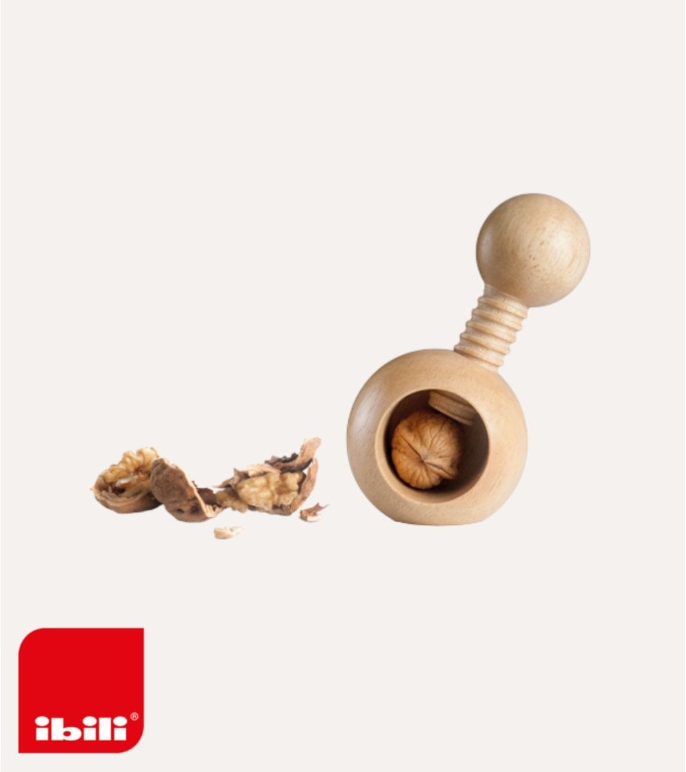 Cascanueces Manual Redondo de Madera