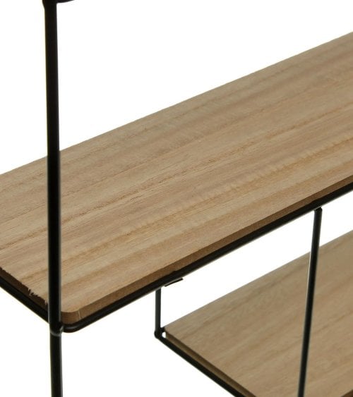 Estantería Mural Rectangular de Metal Negra-3