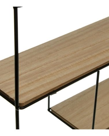 Estantería Mural Rectangular de Metal Negra-3