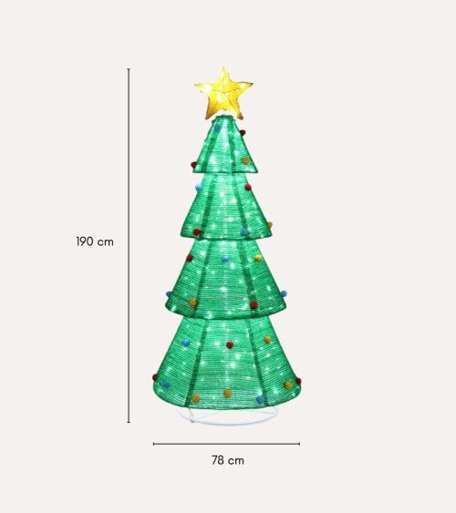 Árbol de Navidad con Luces LED y Estrella