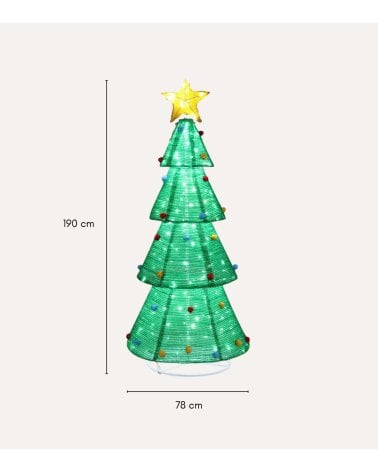 Árbol de Navidad con Luces LED y Estrella