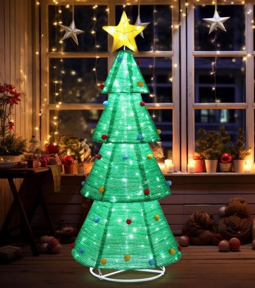 Árbol de Navidad con Luces LED y Estrella