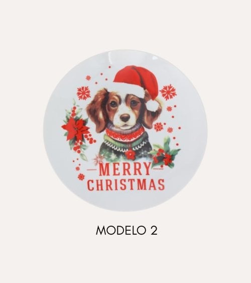 Plato de Animales Navideños de Cerámica