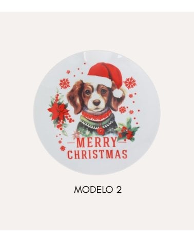 Plato de Animales Navideños de Cerámica