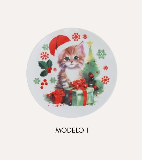 Plato de Animales Navideños de Cerámica