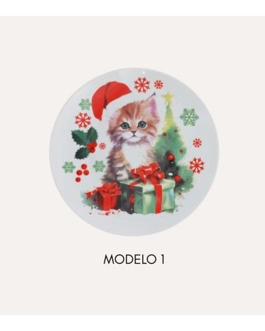 Plato de Animales Navideños de Cerámica