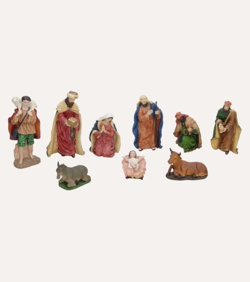 Nacimiento para 9 de Piezas para Belén de Resina