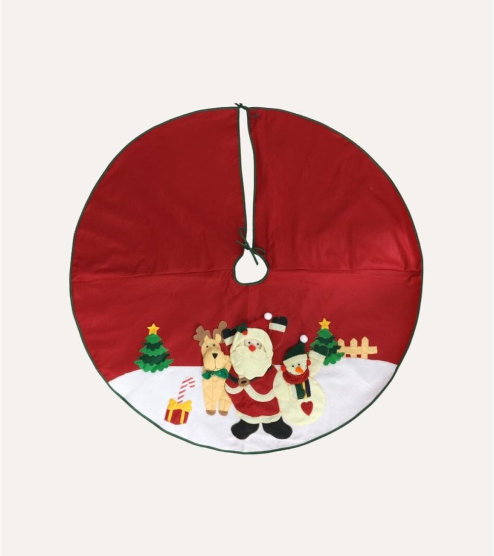 Alfombra Papá Noel Navideño Decorativo para pie de Árbol