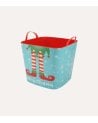 Cesta Elfo Navideño de Plástico