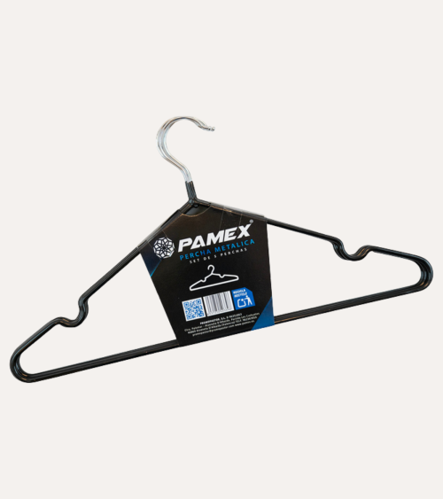 Set de 5 Perchas Finas Bicolor de Metal