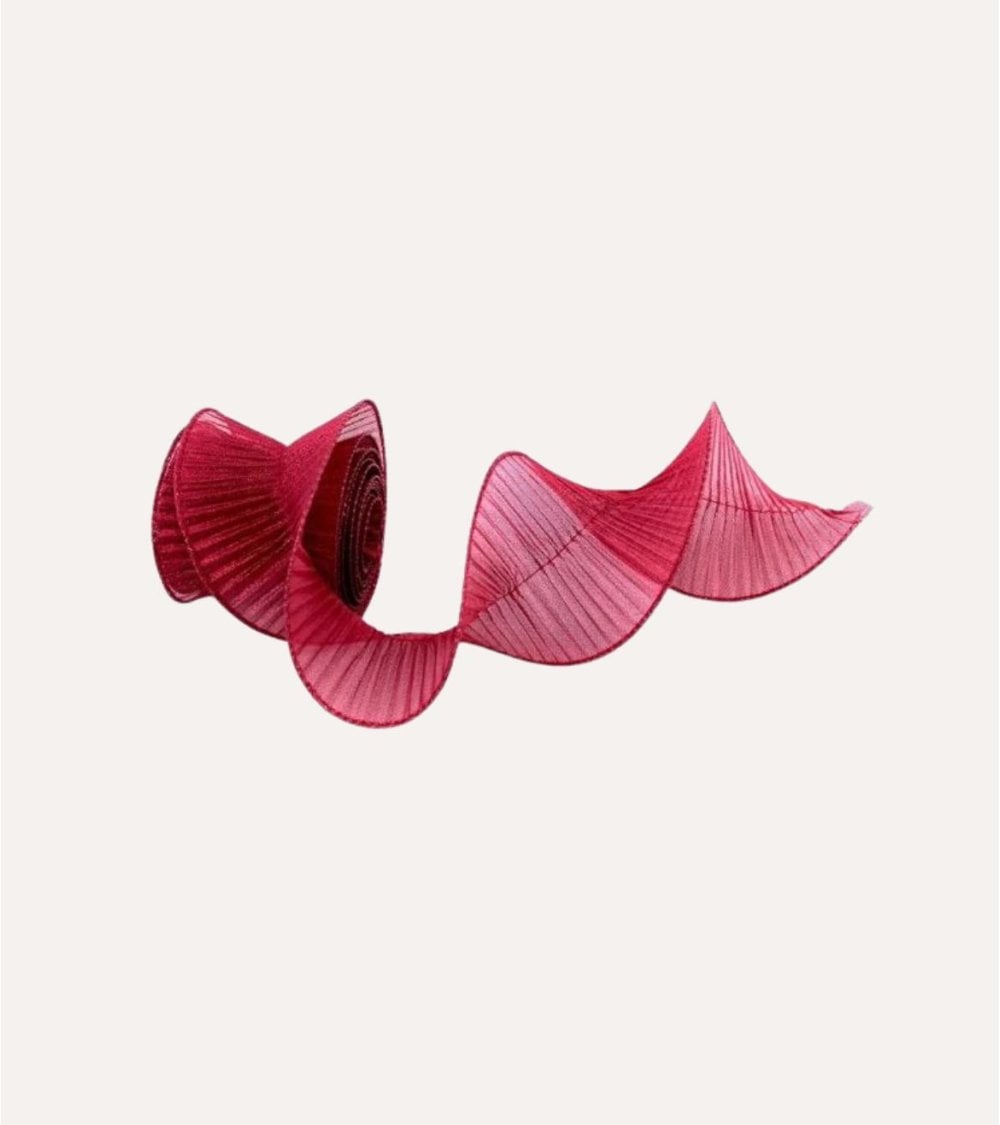 Cinta Decorativa Navideña de Organza en Espiral
