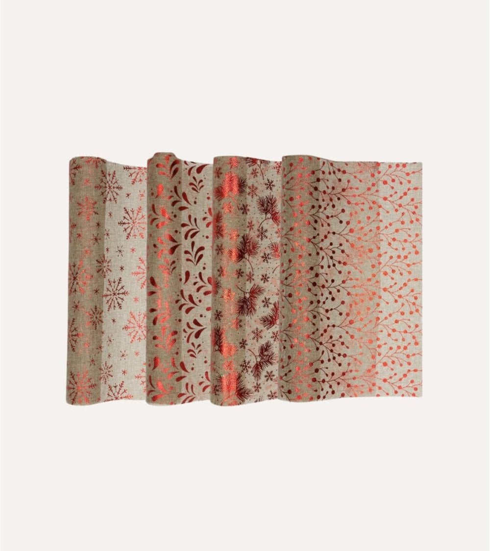 Malla Navideña con Diseño Metalizado