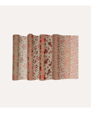 Malla Navideña con Diseño Metalizado