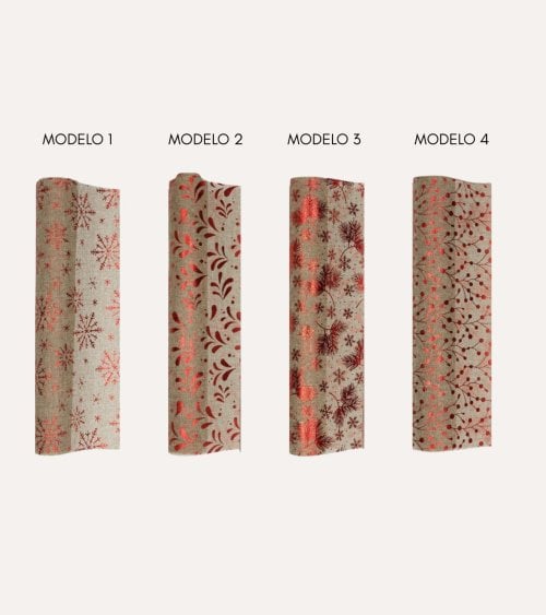 Malla Navideña con Diseño Metalizado