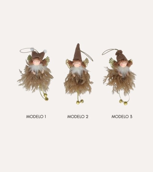 Colgante de Ángel con Cascabel Navideño