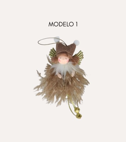 Colgante de Ángel con Cascabel Navideño