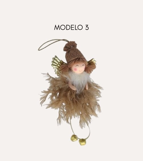 Colgante de Ángel con Cascabel Navideño