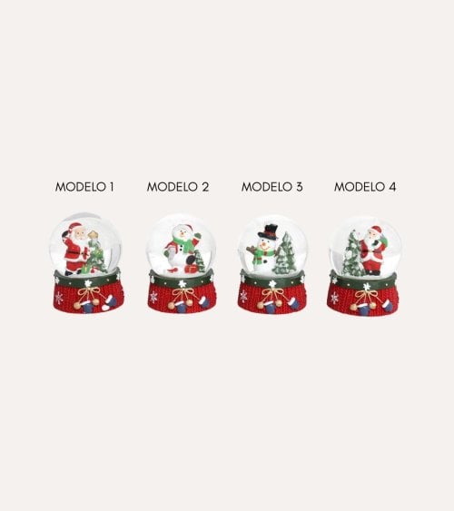 Bola de Nieve de Personajes Navideños