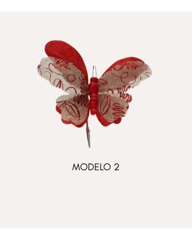 Mariposa Decorativa Navideña Paola con Clip