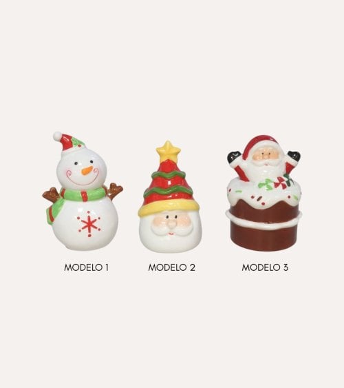 Especiero de Figuras Navideñas de Cerámica