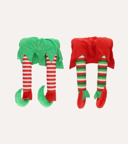 Colgante de Piernas de Elfo para Decoración Navideña