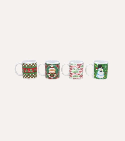 Taza Mug con Motivos Navideños de Cerámica