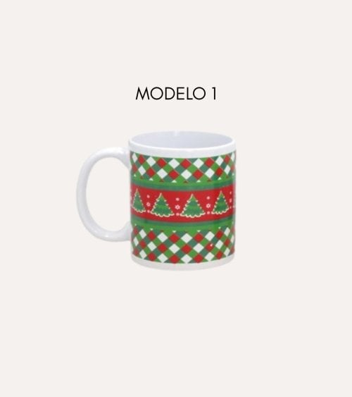 Taza Mug con Motivos Navideños de Cerámica
