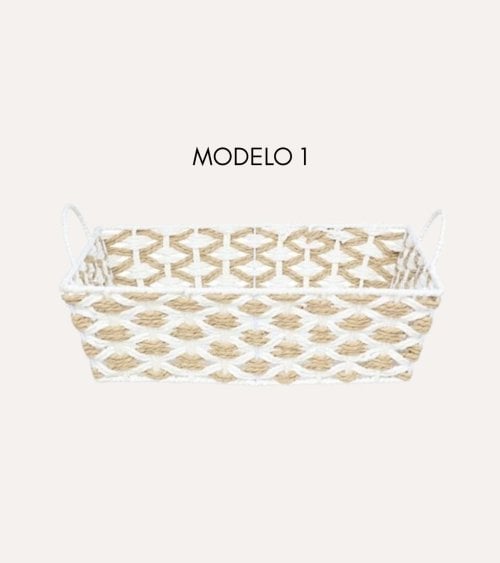 Cesta con Asas Rectangular para Decoración Navideña