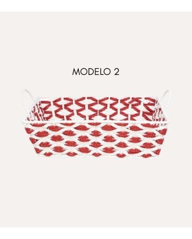 Cesta con Asas Rectangular para Decoración Navideña