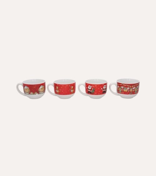 Taza Mug con Personajes Navideños de Cerámica