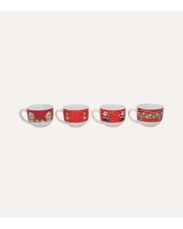 Taza Mug con Personajes Navideños de Cerámica