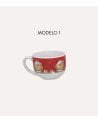 Taza Mug con Personajes Navideños de Cerámica