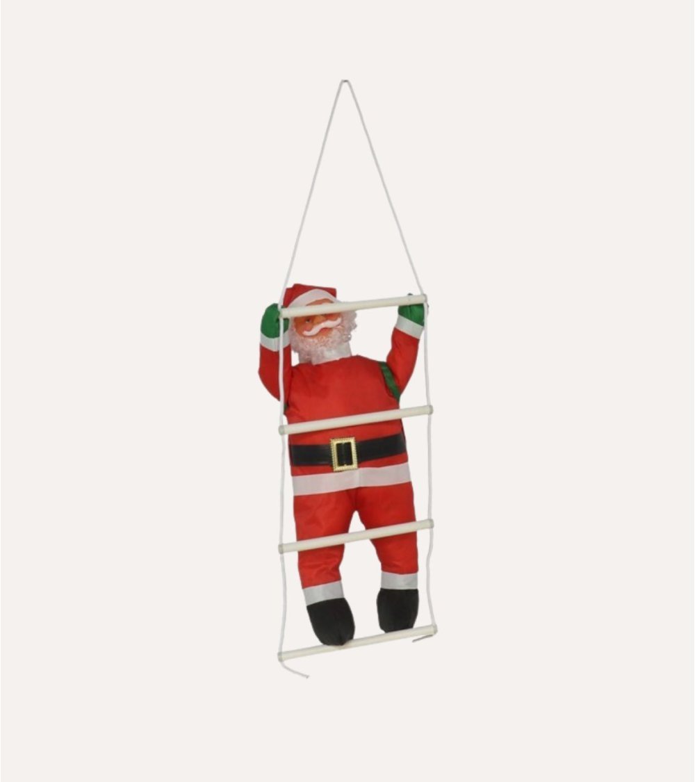 Decoración de Pared Papá Noel en Escalera Decoración de Pared Papá Noel en Escalera