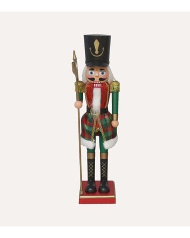 Figura Decorativa de Soldadito Cascanueces Tradicional de Madera