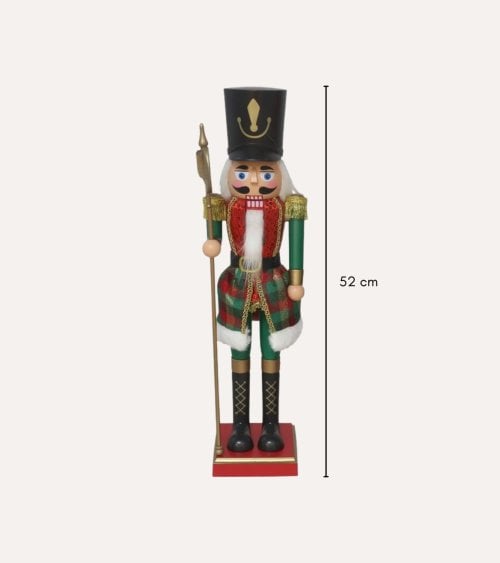 Figura Decorativa de Soldadito Cascanueces Tradicional de Madera