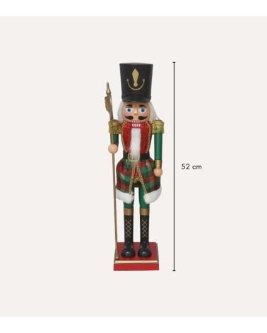 Figura Decorativa de Soldadito Cascanueces Tradicional de Madera