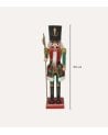 Figura Decorativa de Soldadito Cascanueces Tradicional de Madera