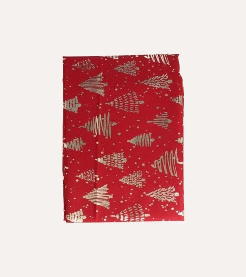 Mantel Decorativo Navideño con Estampado de Árboles