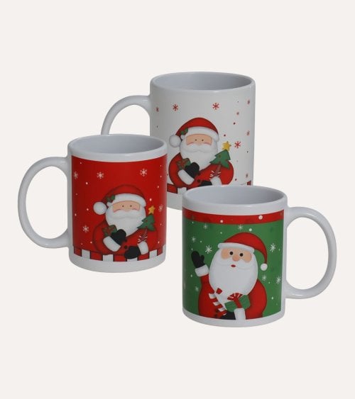 Taza Mug de Papá Noel Festivo de Cerámica