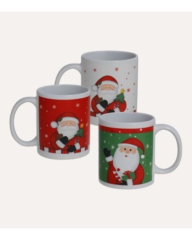 Taza Mug de Papá Noel Festivo de Cerámica