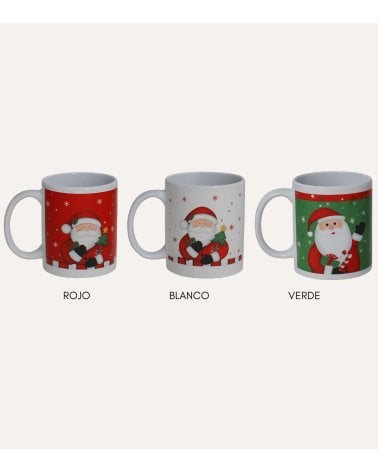 Taza Mug de Papá Noel Festivo de Cerámica