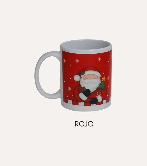 Taza Mug de Papá Noel Festivo de Cerámica