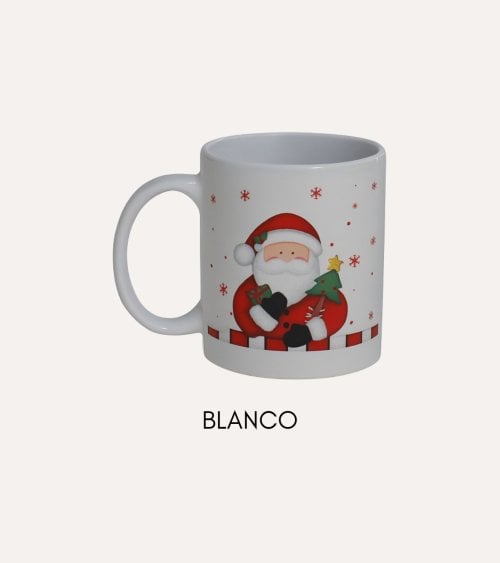 Taza Mug de Papá Noel Festivo de Cerámica