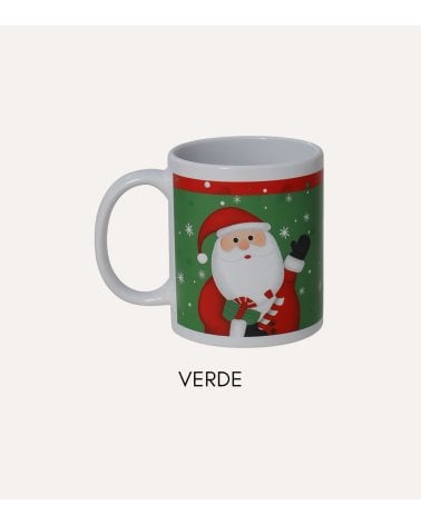 Taza Mug de Papá Noel Festivo de Cerámica